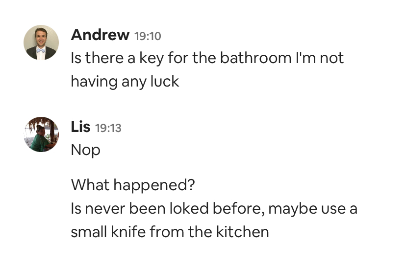Bathroom key