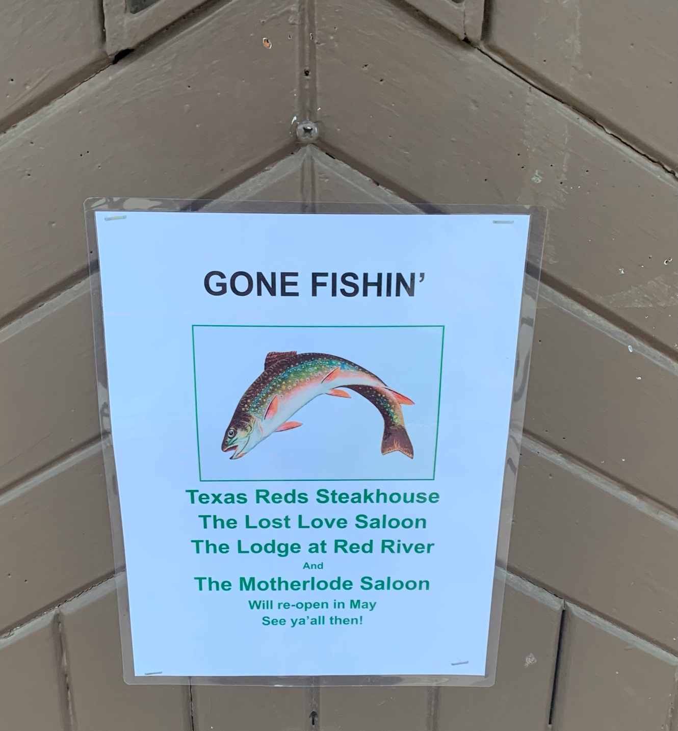 Gone fishin