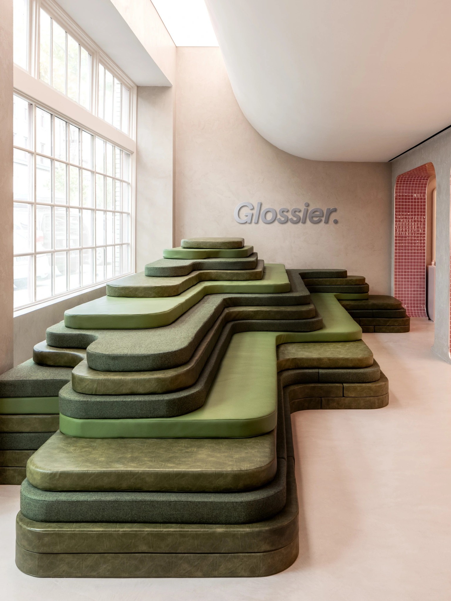 Glossier couch